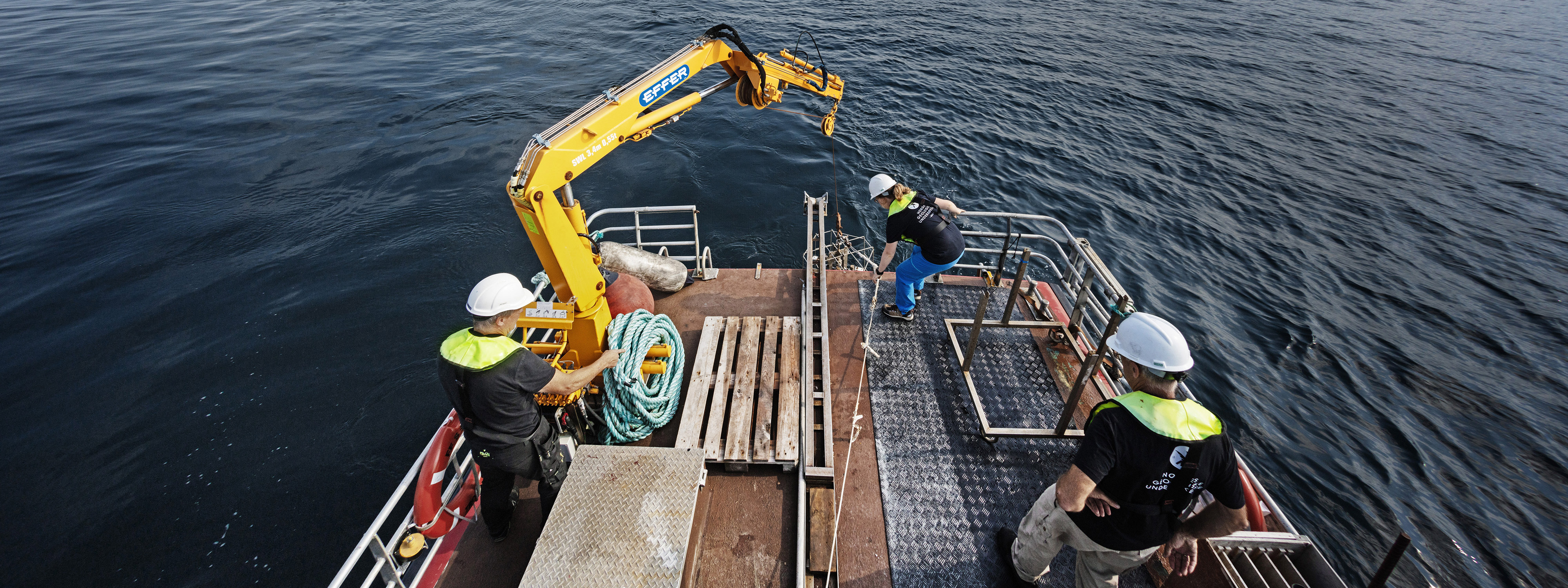 Arbeid om bord på FF Seisma. Foto: Geir Mogen