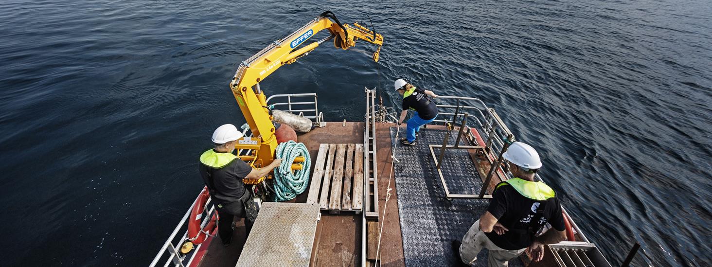 Arbeid om bord på FF Seisma. Foto: Geir Mogen