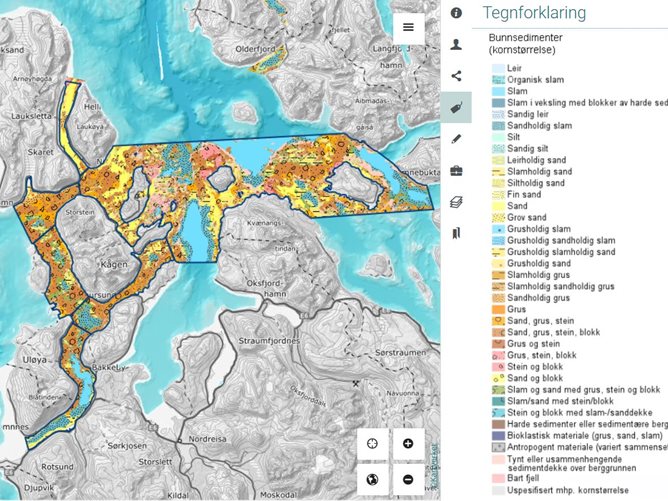 Bunnsedimenter kornstørrelse Skjervøy-Kvænangen hele området.JPG