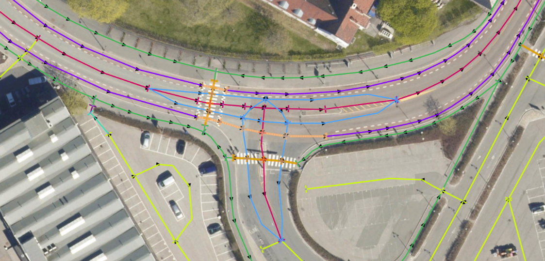 Figur som viser eksempel på sykkelnett