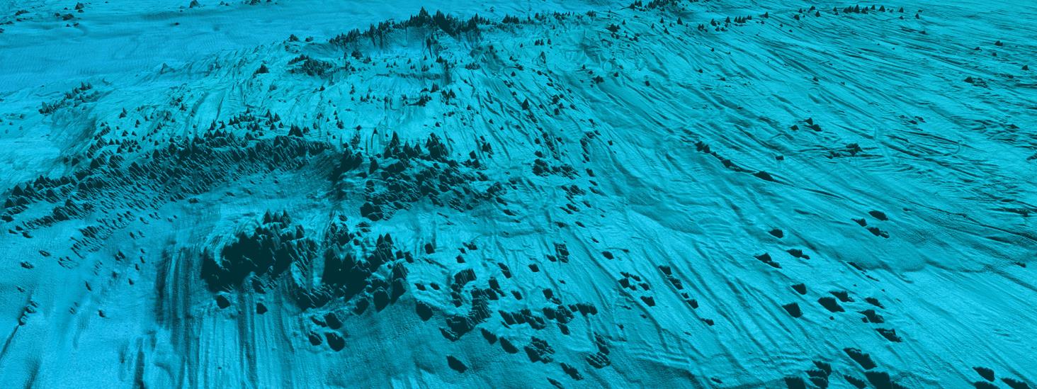 Terrengmodell fra Sklinnabanken i Norskehavet. Oppløsningen (grid) er på 5 meter mellom dybdepunktene. Kilde: Kartverket