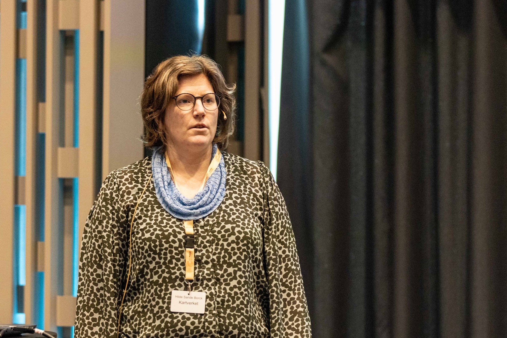 Kvinnelig kartverksansatt Hilde Sande Borck presenterer Se Havniv&aring;