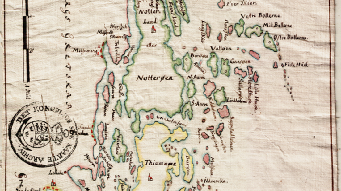 Sjøkart over Nøtterøy og Tjøme fra ukjent år