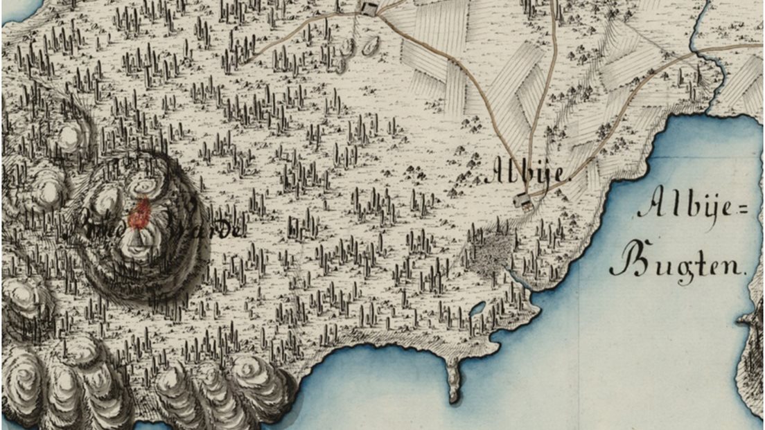 Utsnitt fra kvadratmil nr30 fra 1774